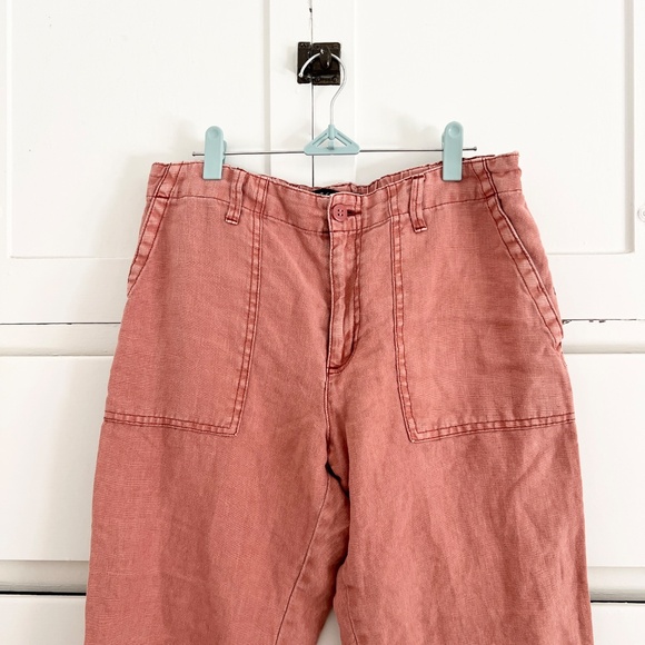 Sanctuary X Anthropologie 100% Linen Pants in Pink Size 30 - Picture 2 of 10